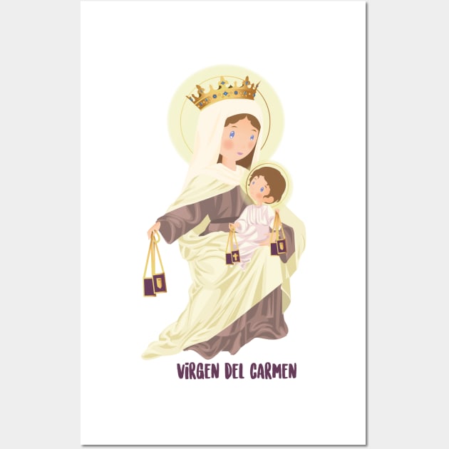 Virgen del carmen Wall Art by AlMAO2O